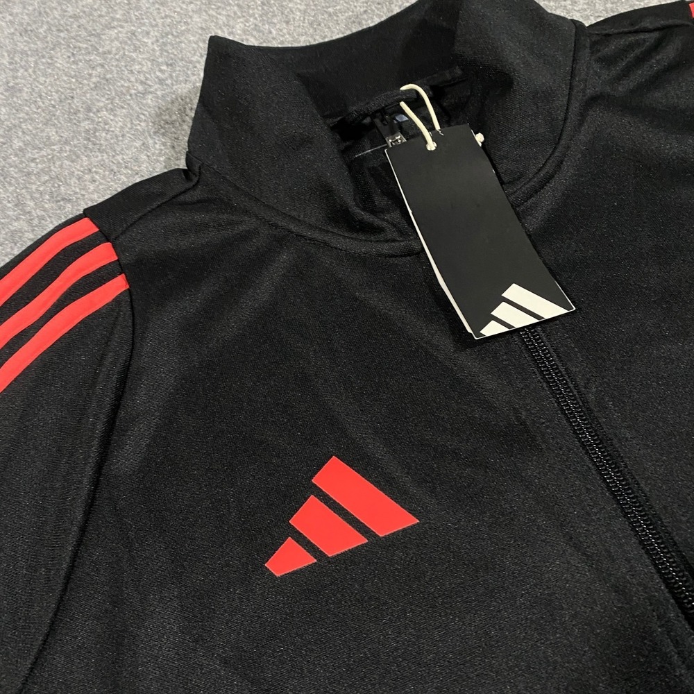Adidas Messi Full Zip Track Jacket Adult XL Black Red Stripes Soccer Aeroready - Picture 6 of 16